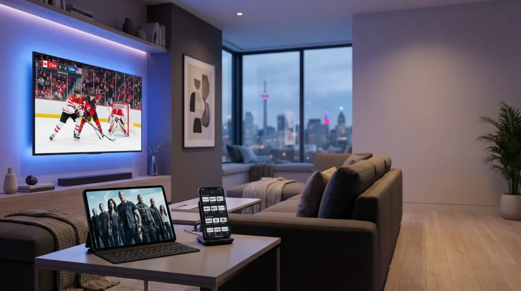 IPTV multiple devices Canada streaming on Smart TV tablet and smartphone